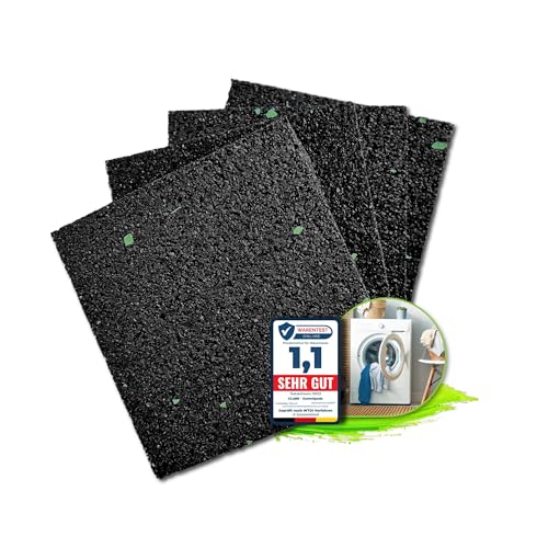 CLARE Premium Schwingungsdämpfer als Waschmaschinenunterlage und Vibrationsdämpfer | Antirutschpads | weniger Lärm und Bewegung | Antivibrationsmatte für Lautsprecher, 3D-Drucker | 4 Stück 15mm