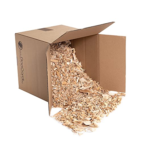 BooGardi Copeaux de bois 27/55 / 76/100 l • Graines de bois naturelles grossières • Paillis décoratif pour parterres et jardin • Protection contre les chutes