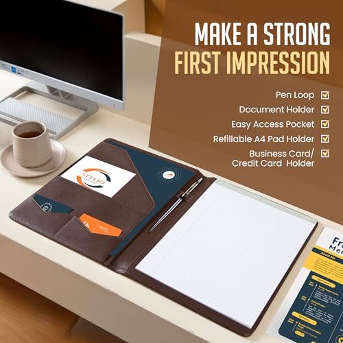 STYLIO Faux Leather Padfolio