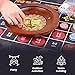 Roulette Wheel & Craps Set with Double-Sided Tabletop Layout Mat,10 Inch Premium Solid Wood Roulette Wheel, 200 Chips, Roulette Marker,Instruction Card etc.Perfect for Game Night Party