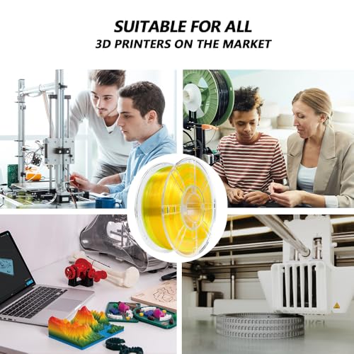 Image of iBOSS Gradient PLA Plus 3D Printer Filament 1.75mm+ /-0.02mm, 1kg Spool (2 2lbs) Transparent Dual Color 3D Printing Filament, PLA Pro 3D Filament, Fit Most FDM Printer(Transparent Light Orange Green)