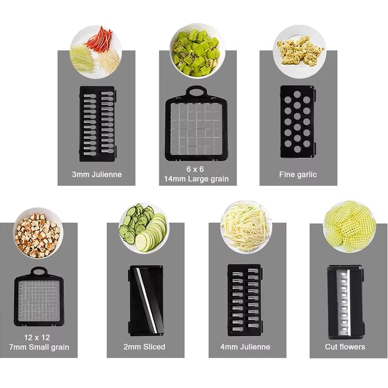 LSLCQW Vegetable Chopper: 10 in 1 Food Chopper - Onion Vegetable Slicer Cutter Dicer, - image 4