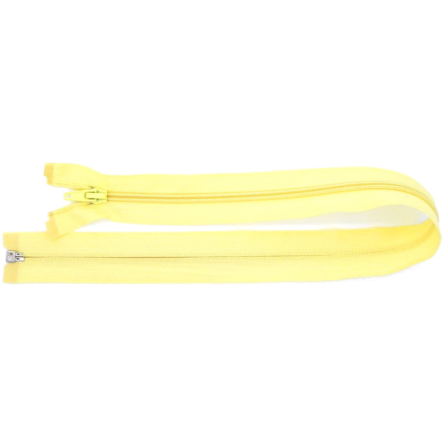 45 cm Zipper, Open Ended Separating Nylon Spiral Coil Zip, Size No #5 (Yellow)