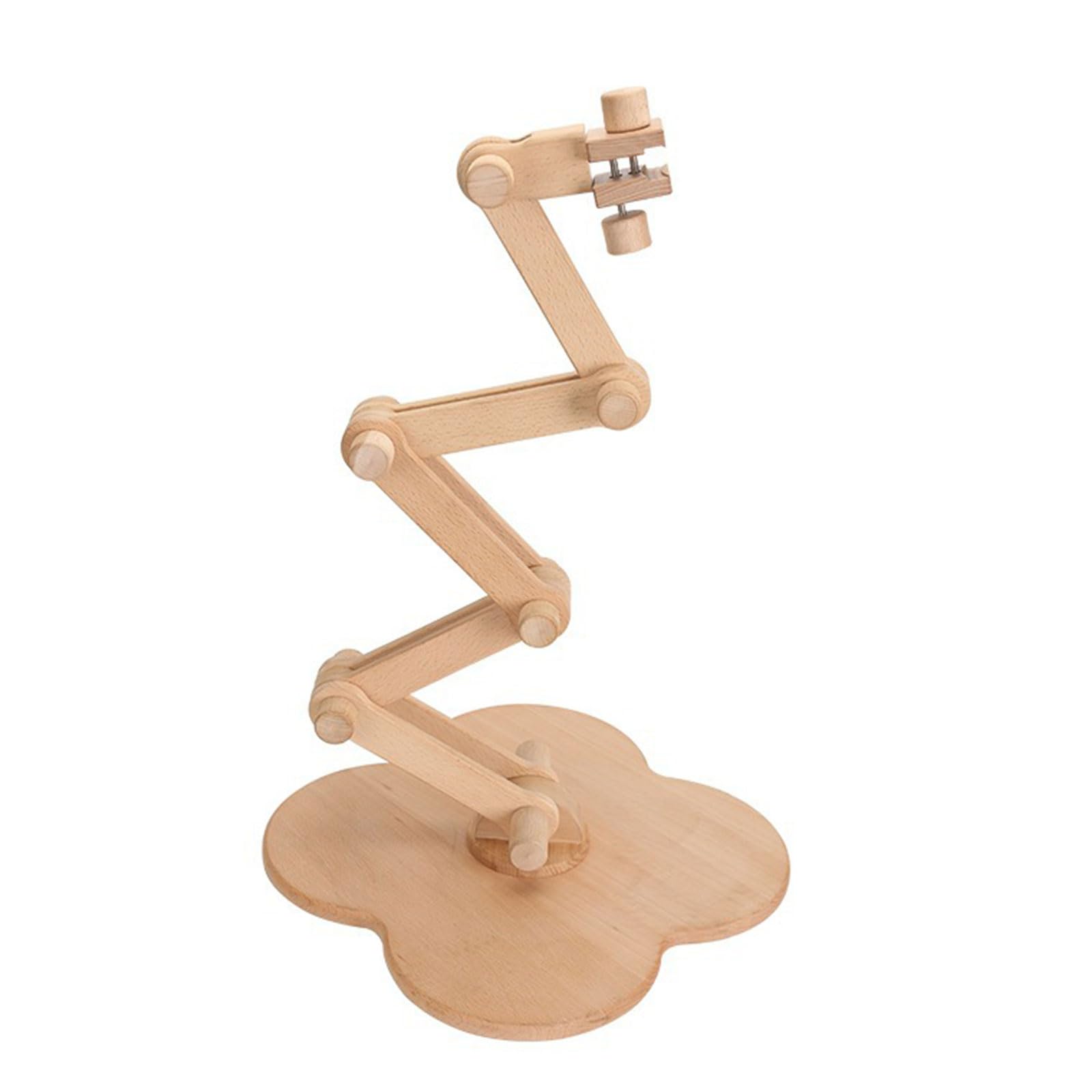 Beech Wood Embroidery Frame Stand, Handfree Needlework Stand Rotating Cross Stitching for Sewing Craft Suitable for Both Professionals and Beginners