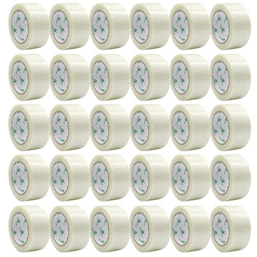 BOMEI PACK Reinforced Packing Tape, 2in x 30yds, Filament Strapping