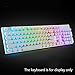 Beautyrain 104 Unids ABS Tapas Redondas Redondas Contraluz para Cruz Teclado Mecánico Eje (Blanco)