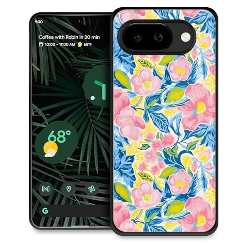 TAMEFOX Compatible with Google Pixel 10A Case,Slim Soft Shockproof TPU Women Girls Boys Protective Cover Case for Google Pixel 10A-Preppy Watercolor Flowers