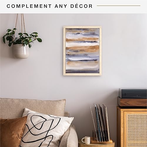 Image of MCS Canvas Float Frames 12x16 Frame, Natural Woodgrain for Finished Canvases, Vertical & Horizontal Wall Hanging with Adhesive for Canvas Paintings (1-Pack)