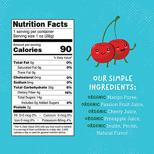 You Love Fruit - Passion Fruit Power Pals All Natural Fruit Snacks, Healthy Snack Pack, Real Fruit! Gluten Free, Non Gmo, Vegan, Fiber Packed, Low Fat, Kosher, Variety Pack, Great For Adding To Gift Box, 1.0 Oz (Pack Of 12) #TOP5