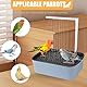 Umisu Vogel Badehaus Badewanne Automatisches Vogelbad mit Pumpe, Vogeltränke Bad Vogel Dusche Zubehör für Sittiche Vögel Papagei (Grau, L)
