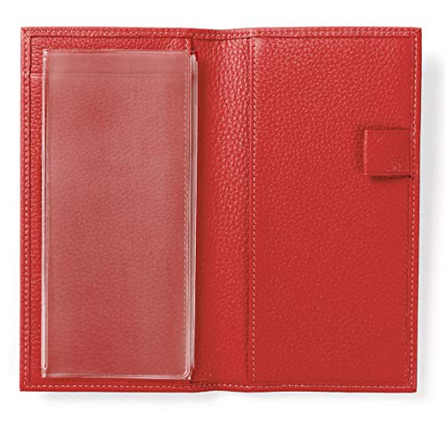 Leatherology Scarlet Deluxe Checkbook Cover with Divider - Thumbnail 5