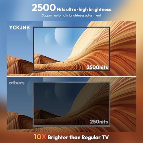 Image of 65'' Outdoor TV,2500 Nit High Brightness,IP65 All-Weather 4K UHD Smart Television, Dolby Atmos, HDR 10, Google Voice Assistant Remote,Suitable for Outdoor Courtyard Pools or Commercial Settings