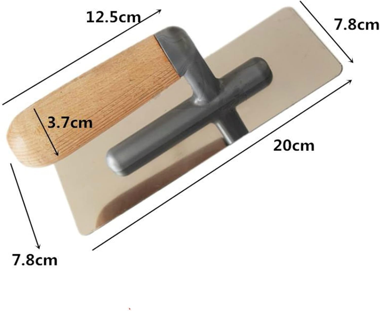 plastering Trowel Stainless Steel Trowel Pointing Trowel 2PC Stainless Steel Wooden Handle Mortar Board Home Craftsman Trowel Construction Holder Plastering Tool Finishing Trowel Shovel