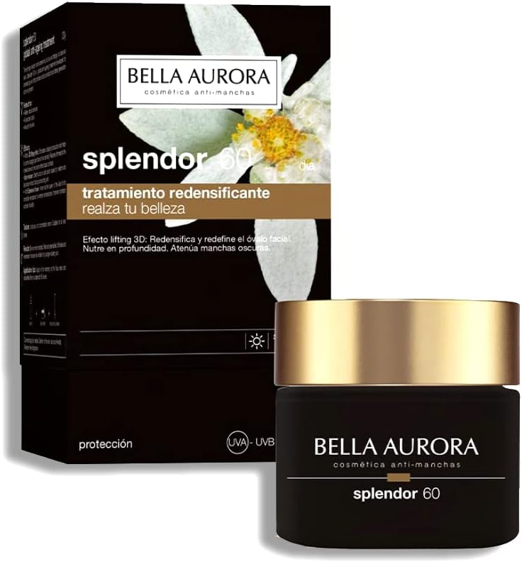 BELLA AURORA Splendor 60 Crema Anti-edad Día | Efecto Lifting 3D | Ácido Hialurónico | Protección Solar SPF 20