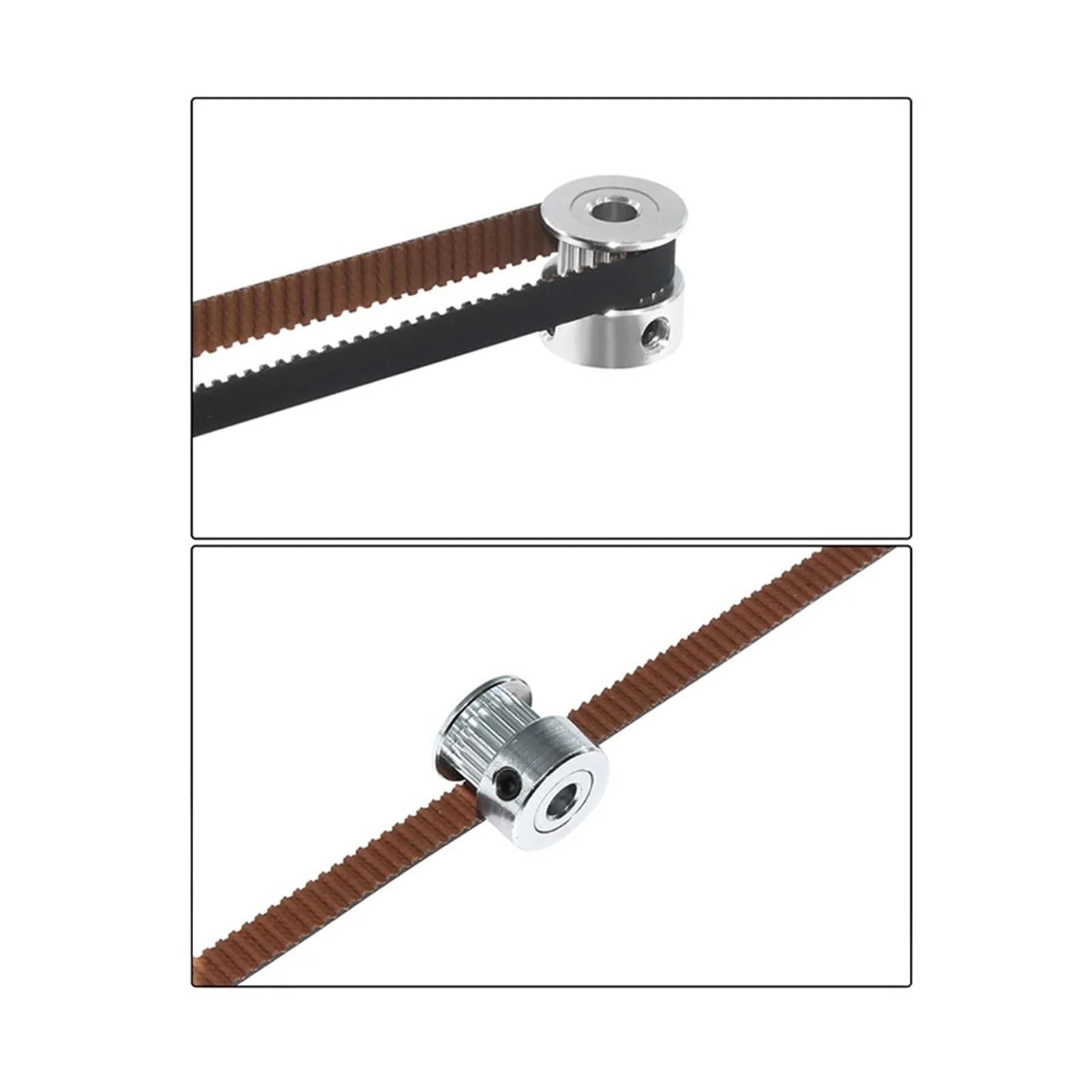 Aixinong1 Otwarty pasek rozrządu 2GT, szerokość 6 mm/10 mm, pasek z rdzeniem stalowym z włókna aramidowego PU | 5/10/50M dla drukarki 3D(PU White,10 Meters-W6mm)