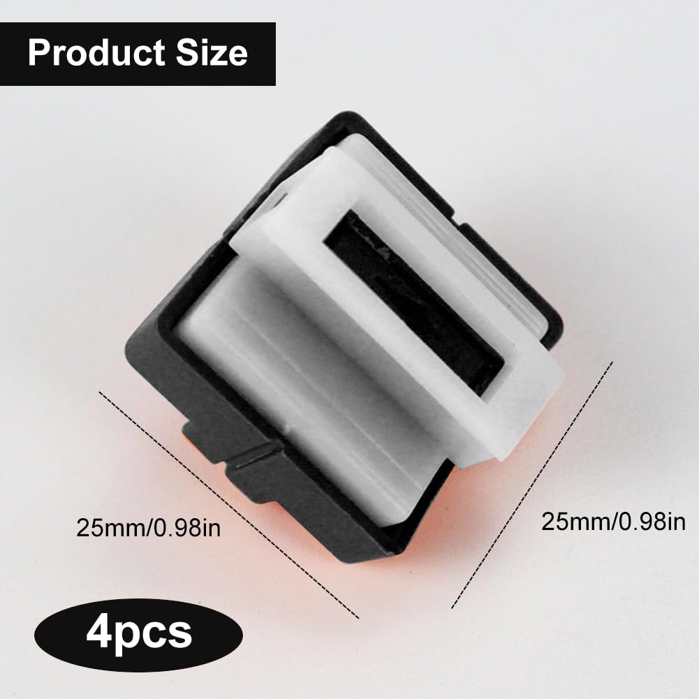 4 sztuki ostrzy do cięcia papieru z zabezpieczeniem bezpieczeństwa, ostrza do cięcia papieru, ostrza do cięcia papieru Surecut Plus z konstrukcją zabezpieczającą, wysoki profil, tytan, kolor czarny