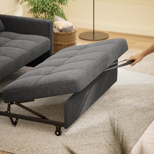 Gizoon 3-In-1 Convertible Sofa Bed, 52 Inch 2-Seater Loveseat Sleeper With Pull Out Couch thumb #4