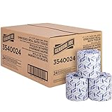 Genuine Joe Embossed Bath Tissue, 2-Ply, Septic Safe, Individually Wrapped, 4' x 3.75', 400 Sheets/Roll, 24 Count