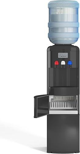 Dispensador de enfriador de agua de carga superior, dispensador de enfriador de agua caliente y fría, capacidad para botellas de 3 o 5 galones, con