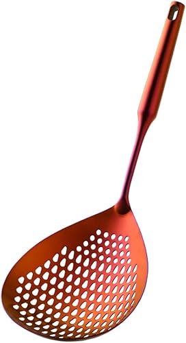 Anller Skimmer - Cuchara ranurada - Cuchara de filtro de pasta de acero inoxidable 304 con mango cómodo y agujeros para colgar, colador de malla disponible en Yaxa Colombia