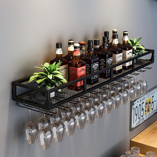 An der Wand montiertes Weinregal An der Wand montiertes Weinregal für die Bar mit Weinglashalter, der unter dem Regal hängt Barregale Weinflaschenhalter Getränkeschrank Präsentationsregal Hängen 3 An der Wand montiertes Weinregal An der Wand montiertes Weinregal für die Bar mit Weinglashalter, der unter dem Regal hängt Barregale Weinflaschenhalter Getränkeschrank Präsentationsregal Hängen