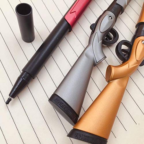 3 bolígrafos gel con forma de pistola para oficina miniatura 4