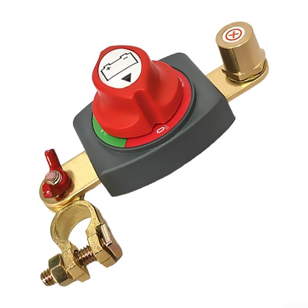 Batterie Trennschalter 12V On-Off Hauptschalter Wasserdichter Stromschalter 12-48 V Hochleistungs-Schiffsbatterieschalter für Auto Motorrad Marine Boat Caravan Yacht Bus Boot Reisen