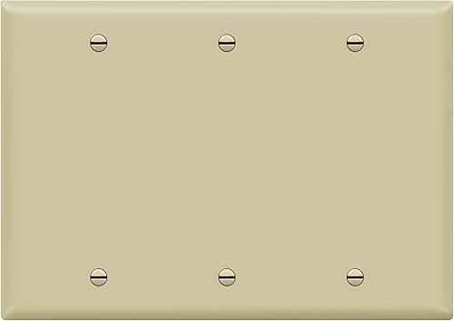 ENERLITES Blank Device - Placa de pared, acabado brillante, tamaño de 3 bandas, 4.50 x 6.38 pulgadas, policarbonato termoplástico irrompible, disponible en Yaxa Costa Rica