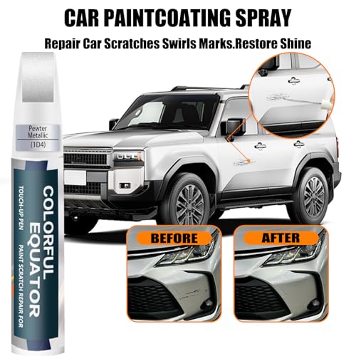 Image of 1D4 Pewter Metallic Touch Up Paint for Toyota, Car Paint Pen Scratch Repair Two-In-One Touch Up Paint, Premium Car Scratch Remover for Deep Scratches