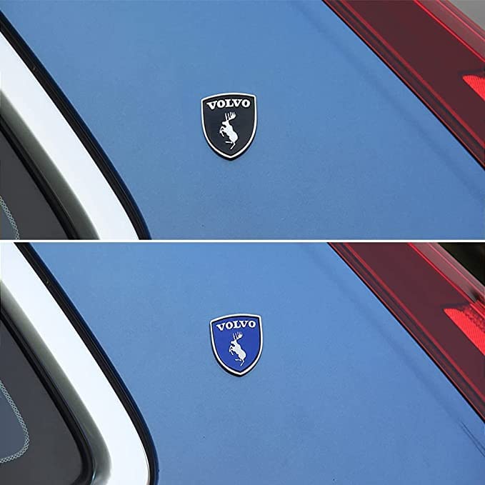 Autocollants Emblèmes 3D Pour Volvo - Logo Badge Voiture Personnalisé Créatif (Jaune)