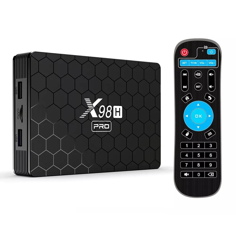 Android 12.0 Smart TV Box 2GB RAM 16GB ROM Allwinner H618 Quad-Core Mali-G31 MP2 GPU with 2.4/5.0Ghz WIFI BT5.0 10/100M Ethernet, Support 4K /3D /1080P /HDMI 2.0/ H.265 Set Top