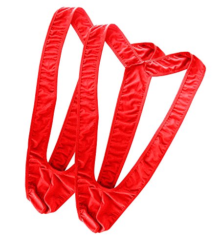 Set of 2 Mens Mankini Underwear Costume Swimsuit Thong Halloween