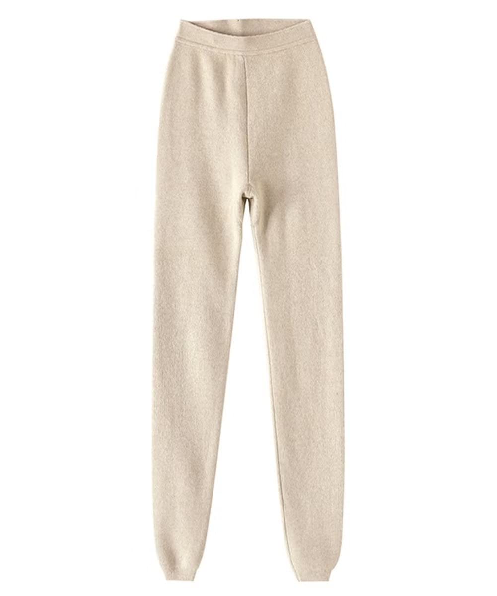 Donna Leggings Biancheria Intima Termica Pantaloni Lunghi Inverno 97.2% Cashmere Pantalone Termico per Le Donne