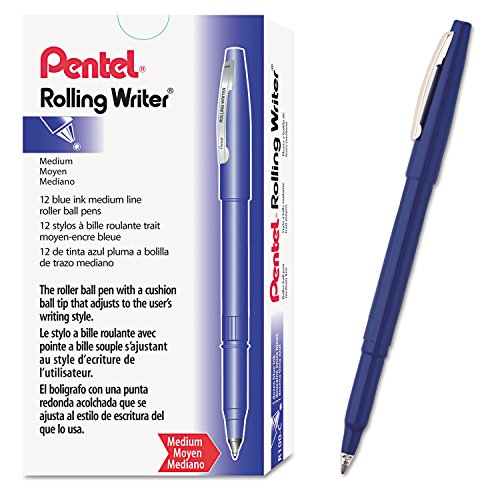 Bolígrafo Roller Ball Pentel R100C Azul 0.8mm Docena miniatura 2