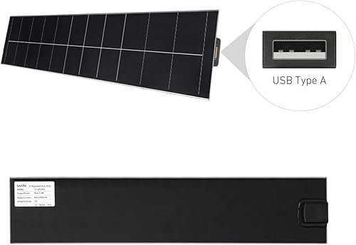 Panel solar USB de 5 V, cargador solar para persianas de ventanas, persianas enrollables, persianas motorizadas, puerto USB, panel solar de alta