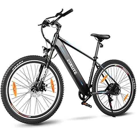 ESKUTE Netuno 27.5" Electric Bike, Electrically Assisted Pedal Cycles, With 250W Bafang Rear Motor, Samsung 36V 14.5Ah Lithium Battery Removable, Shimano 7 Gears, Electric Mountain Bike for Adults Cover