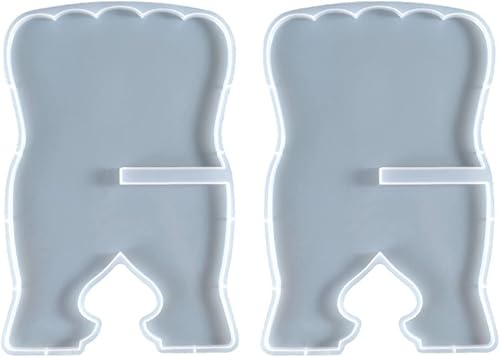 Miniatura 1 de EXCEART Paquete de 2 moldes de silicona para estanterías, molde de silicona para estantería, soporte de libros de silicona, molde de resina, soporte