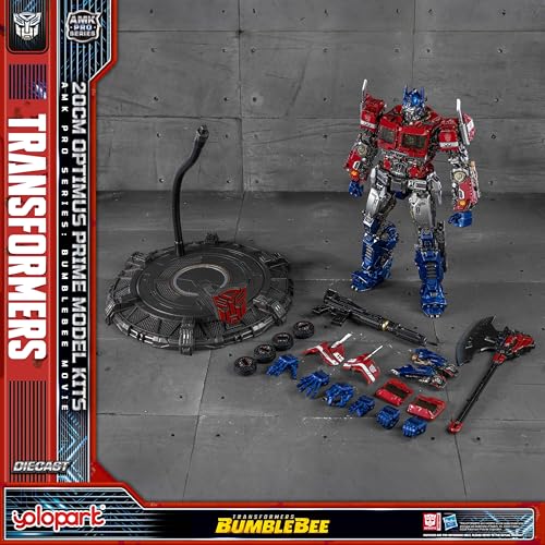 Image of YOLOPARK Transformers: Bumblebee Optimus Prime Action Figure with Dual Modes - Cybertron & Earth,AMK PRO Series 7.87 Inch Highly Articulated Transformer Toys for Ages 15 and Up,No Converting Model Kit