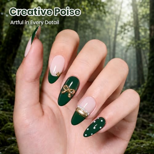 Image of Beetles Green Gel Nail Polish, 15ml Deep Forest Green Color Gel
