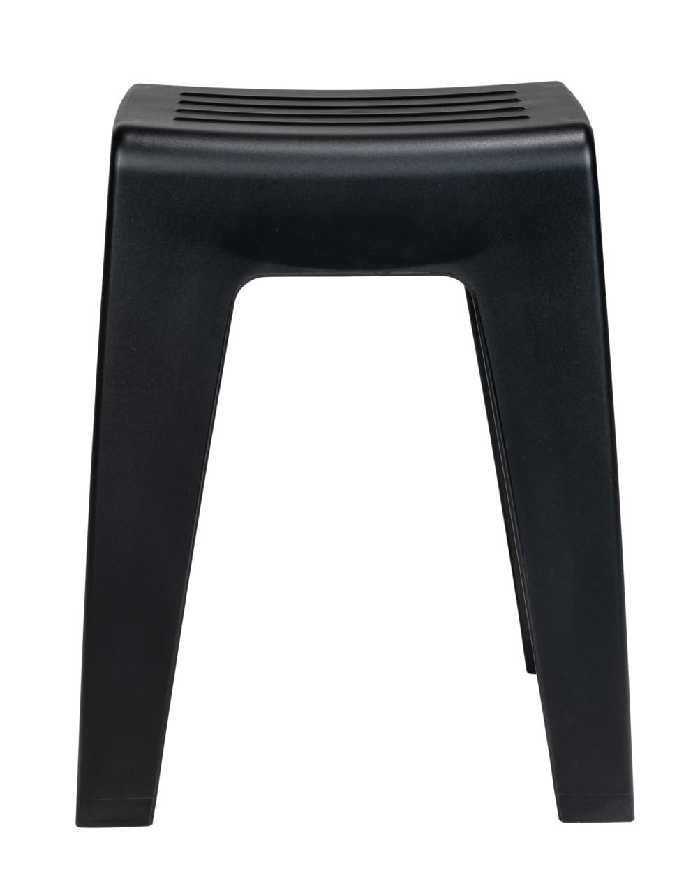 Wenko Taburete de baño Kumba, calidad con diseño contemporáneo fabricado con plástico sólido, soporta hasta 120 kg, óptimo para baño y aseos de invitados (An. x A x P) 38 x 47 x 32 cm, negro