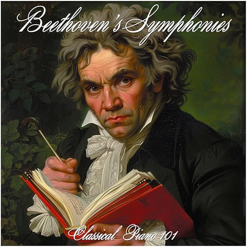 A promotional image related to playing Beethoven’s symphonies through classical piano music