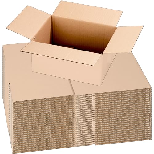 Cajas de envío de cartón resistentes de 10 x 7 x 5 pulgadas (paquete de 45), cajas de correo medianas para pequeñas empresas para embalaje, mudanza y almacenamiento