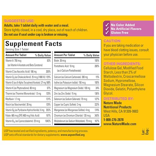 Nature Made Multivitamin for Women 50+ No Iron, 90 Tablets - image 8