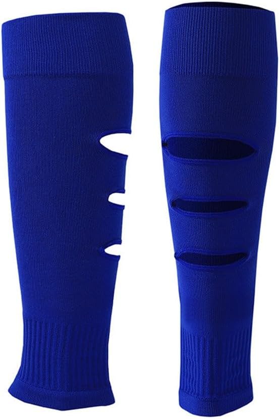 Calf Support Brace Pressure Soccer Socks Over Knee Breathable Calf Protectors(White)