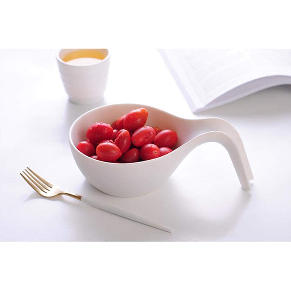 Miner Melamine Salad Mixing Sauce Bowl Cup with Handle Ice cream soup spoon fruit dessert tray serving dishs appetiser plate,White