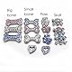Yiwong 26 Strass-Accessoire-Buchstaben, Kleine Strass-Accessoires: Krone, Stern, Volles Herz, Hohles Herz, Blume & Totenkopf