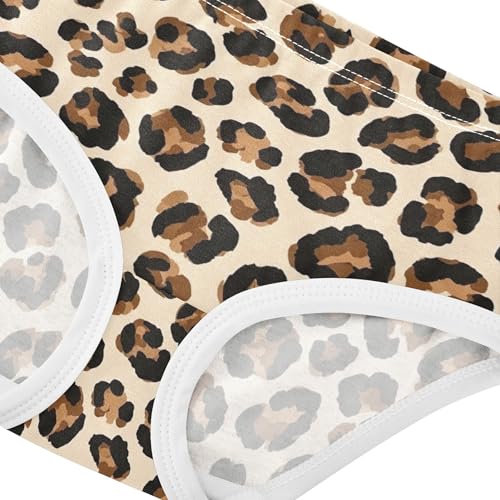 Colorful Toddler Girls Underwear 2t Cotton Panties Little Girl Classic Brown Leopard Spots Beige Undies Kids Briefs4
