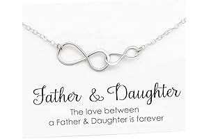 Father Daughter Necklace • Sterling Silver • Double Infinity • Intentionally Meaningful Gift