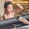 tonchean 24 Inch Linear Shower Drain, SUS 304 Stainless Steel Long Floor Drain with Hair Catcher & Self-Closing Core, Fits 50-75mm Pipes for Tile/Marble Shower