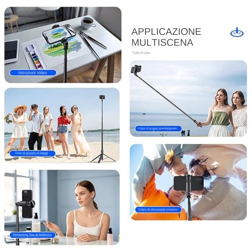 Perche à selfie pour téléphone rotative pour filmer en cuisine - 4